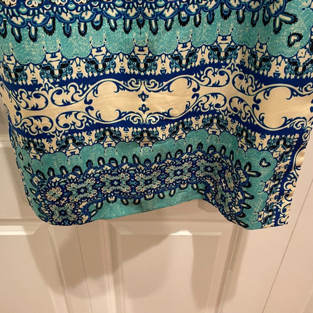 The Limited Turquoise Paisley Shift Dress Size Medium - Picture 4 of 9
